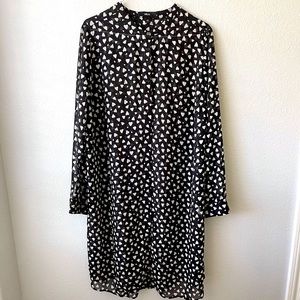 Ellos Long Sleeve Button-Front Tunic